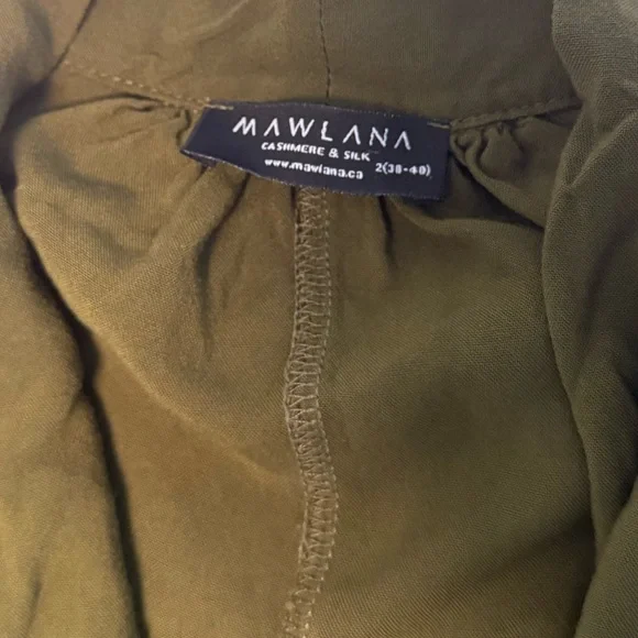 MAWLANA Wrap Style Long Dress Dark Olive Green - Picture 10 of 10